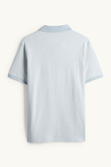 Pánské - Polokošile - regular fit - strukturovaná - světle modrá