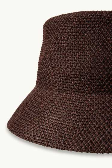 Femmes - Chapeau de paille - marron foncé