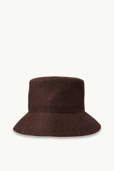 Femmes - Chapeau de paille - marron foncé