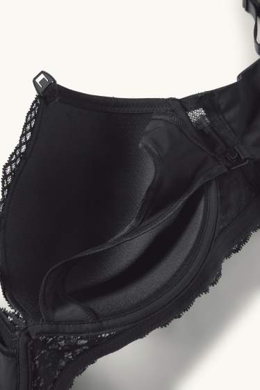 Damen - Still-BH ohne Bügel - wattiert - schwarz