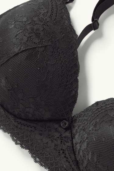 Damen - Still-BH ohne Bügel - wattiert - schwarz