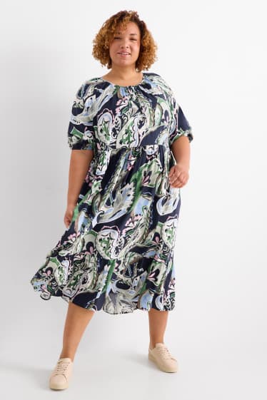 Damen - A-Linien-Kleid - gemustert - bunt