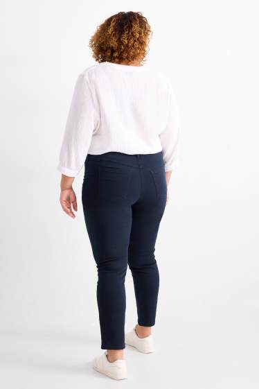 Dames - Slim jeans - mid waist - donkerblauw