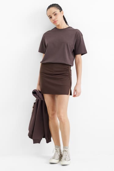 Femmes - Jupe short - marron foncé