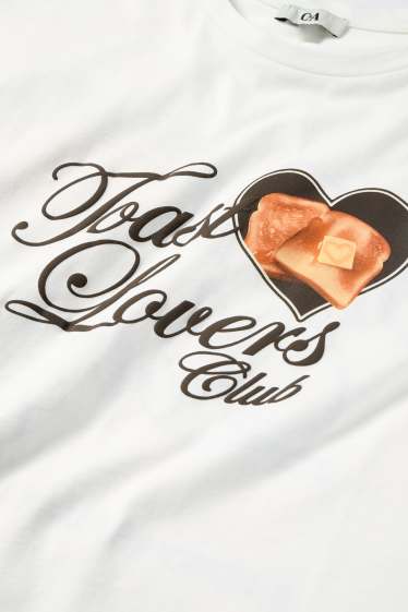 Dona - Samarreta de màniga curta - oversized - blanc