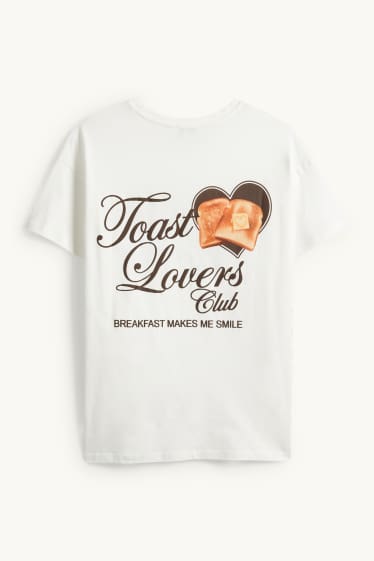 Dona - Samarreta de màniga curta - oversized - blanc