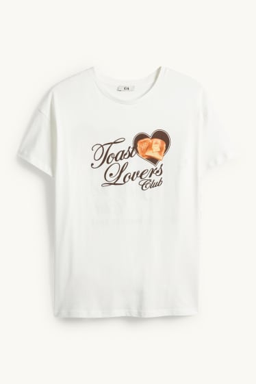 Dona - Samarreta de màniga curta - oversized - blanc