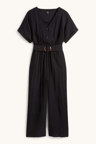 Dona - Granota amb cinturó - texturada - negre