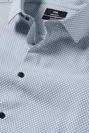 Bărbați - Cămașă office - regular fit - guler Kent - ușor de călcat - cu model - gri deschis