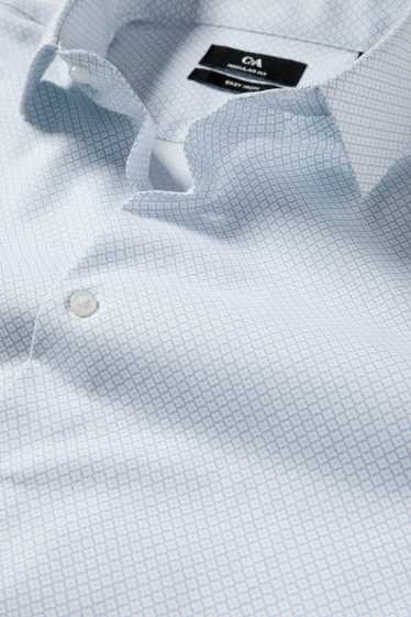 Hombre - Camisa de oficina - regular fit - Kent - de planchado fácil - estampada - azul claro