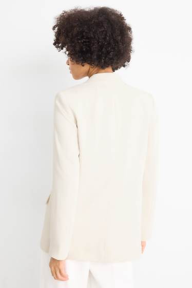 Mujer - Americana larga - regular fit - blanco roto