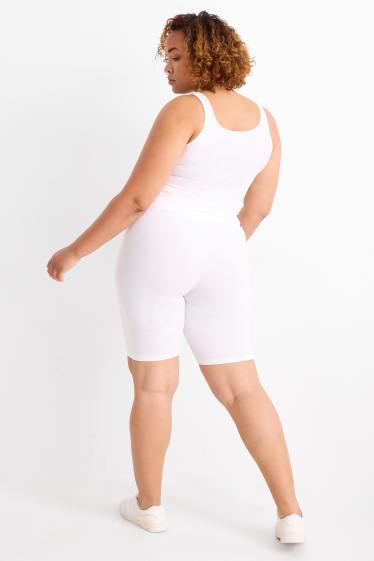 Femei - Multipack 2 perechi - pantaloni scurți de ciclism - alb / negru