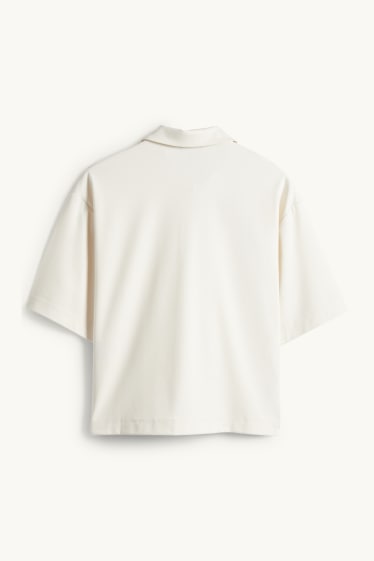 Damen - Poloshirt - Relaxed Fit - beige