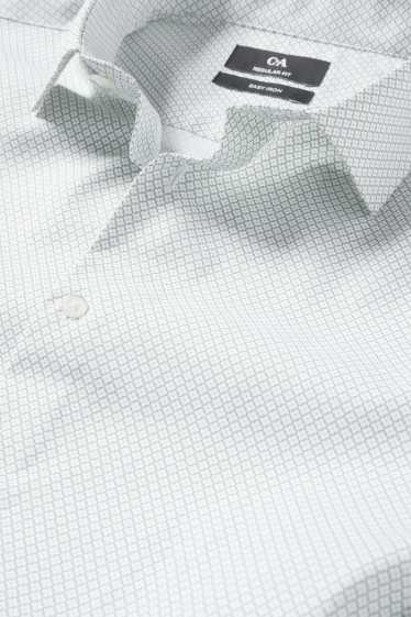 Heren - Business-overhemd - regular fit - kent - gemakkelijk te strijken - met patroon - mintgroen