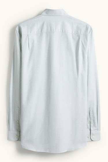 Heren - Business-overhemd - regular fit - kent - gemakkelijk te strijken - met patroon - mintgroen