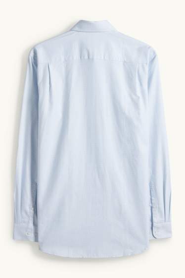 Hombre - Camisa de oficina - regular fit - Kent - de planchado fácil - estampada - azul claro