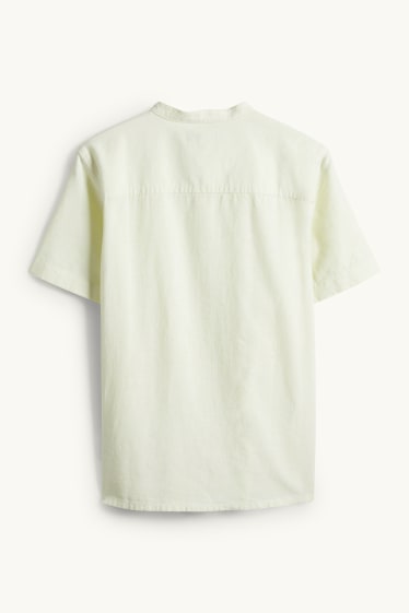 Enfants garçons - Chemisier avec teneur en lin - jaune clair