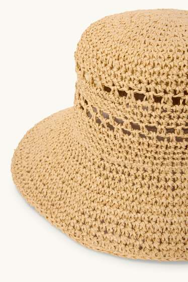 Femmes - Chapeau de paille - beige