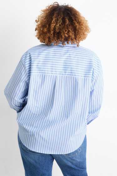 Femmes - Chemise - à rayures - blanc / bleu