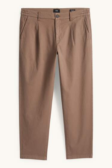 Herren - Chino - Tapered Fit - strukturiert - braun
