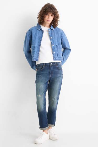 Femmes - Boyfriend jean - mid waist - jean bleu-gris
