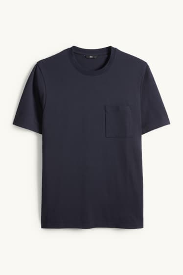 Men - T-shirt - regular fit - dark blue