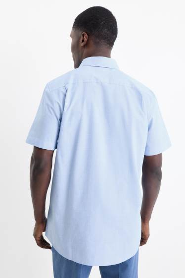 Hommes - Chemise de bureau - regular fit - col kent - bleu clair