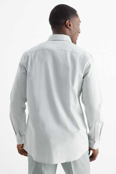 Heren - Business-overhemd - regular fit - kent - gemakkelijk te strijken - met patroon - mintgroen