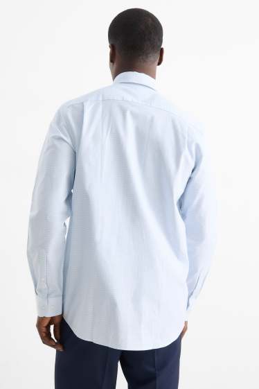 Hombre - Camisa de oficina - regular fit - Kent - de planchado fácil - estampada - azul claro