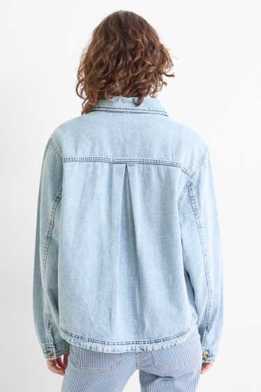 Femmes - Veste-chemise en jean - bleu clair