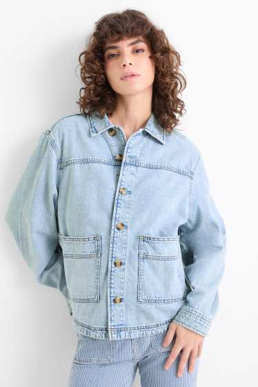 Femmes - Veste-chemise en jean - bleu clair