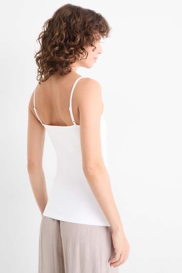 Femmes - Lot de 2 - haut  - marron / blanc crème