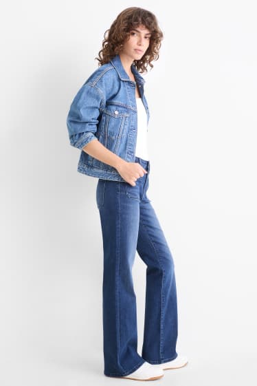 Women - Flared jeans - mid-rise waist - blue