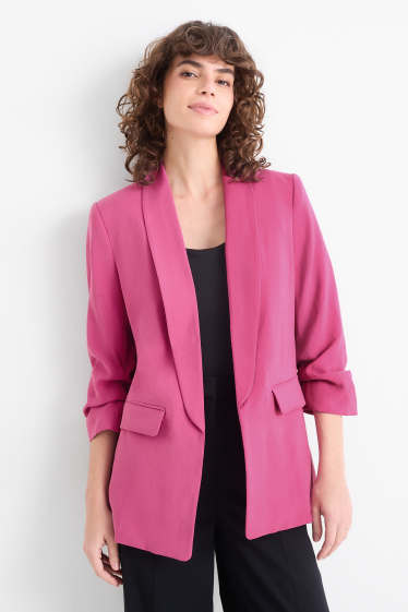 Mujer - Americana larga - regular fit - fucsia