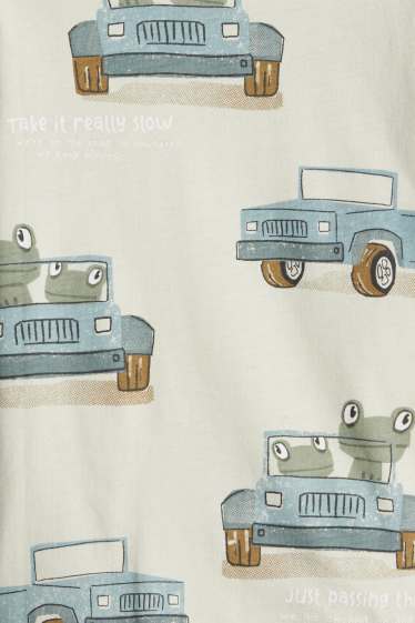 Kinder Jungen - Multipack 3er - Frosch - Kurzarmshirt - weiß