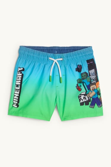 Kinder Buben - Minecraft - Badeshorts - hellgrün