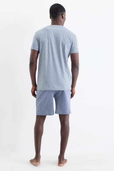 Hommes - Pyjashort - bleu