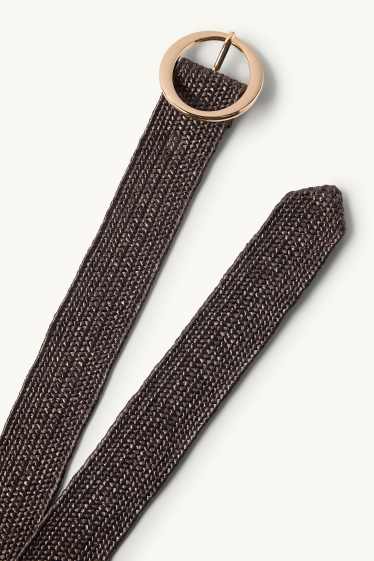 Femei - Curea de paie - maro