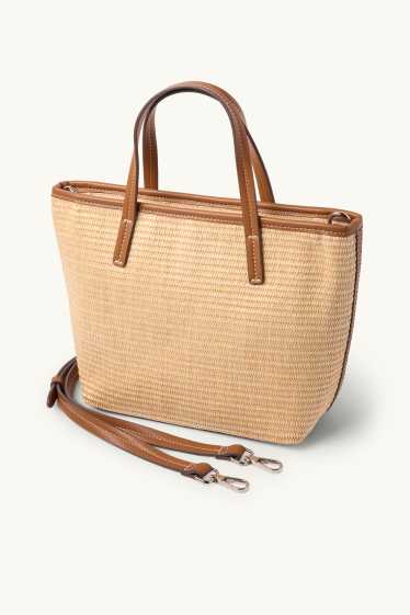 Dona - Bossa shopper gran amb la corretja extraïble - beix