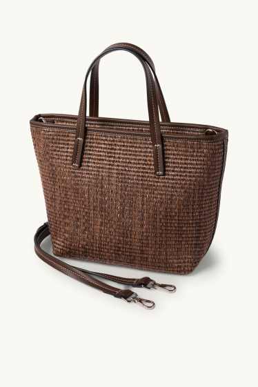 Dona - Bossa shopper gran amb la corretja extraïble - marró fosc