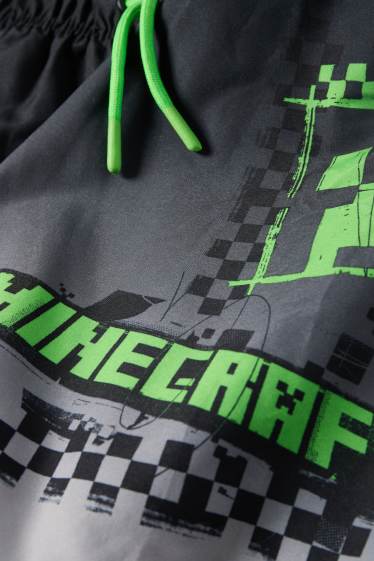 Enfants garçons - Minecraft - short de bain - à motif - noir