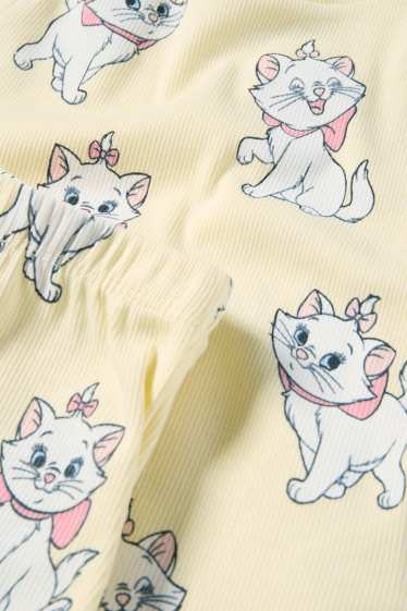 Kinder Mädchen - Aristocats - Shorty-Pyjama - gerippt - 2 teilig - hellgelb