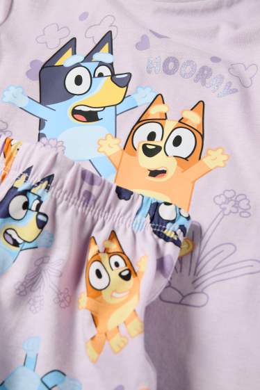 Enfants filles - Bluey - pyjashort - 2 pièces - finition brillante - violet clair