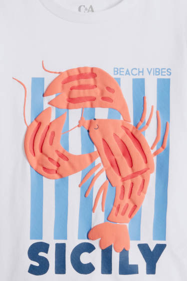 Děti - chlapci - Multipack 2 ks - Humr - letní pyžamo - 4 díly - bílá/modrá