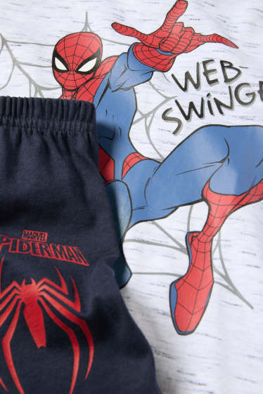 Enfants garçons - Spider-Man - pyjashort - 2 pièces - gris clair