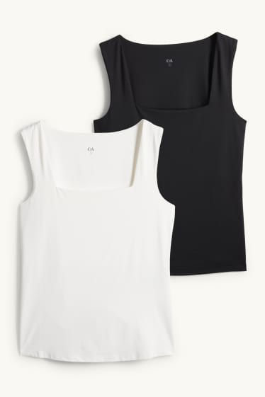 Femmes - Lot de 2 - hauts - blanc / noir