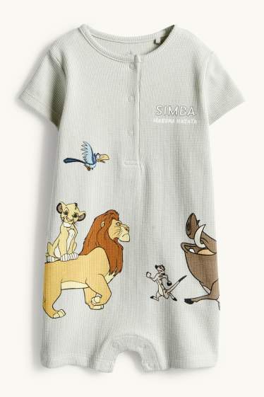 Baby Boys - The Lion King - baby sleepsuit - textured - mint green