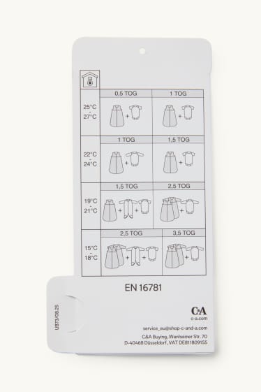 Unisex - Teddybeer - babyslaapzak - 0 tot 4 maanden - wit