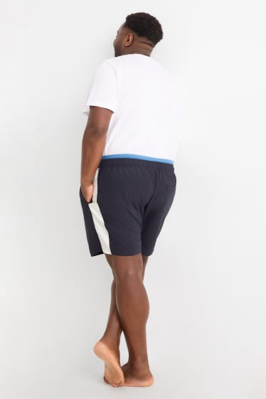 Hommes - Short de bain - look deux-en-un - bleu foncé