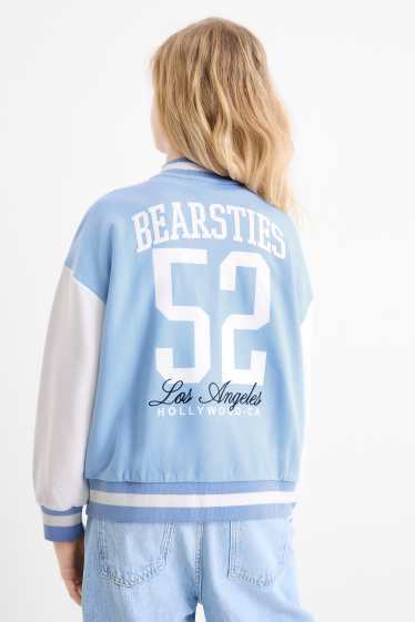 Děti - dívky - Medvídci - college bunda - světle modrá